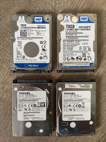 Жесткие диски, переносные винчестеры: Накопитель, Б/у, Western Digital (WD), HDD, 1 ТБ, 2.5", Для ноутбука
