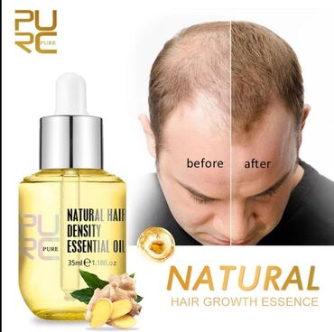 Товары для взрослых: Натуральное эфирное масло для роста волос PURE. Экстракт имбиря