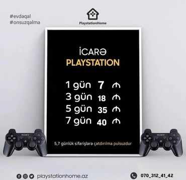 красивые платья на прокат в баку: İcarəyə PlayStation - 1 gün: 7 ₼ - 3 gün: 18 ₼ - 5 gün: 35 ₼ - 7 gün