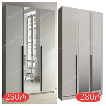 3 faza generator: Yeni, 3 qapılı Düz dolab, Qarderob, paltar dolabı