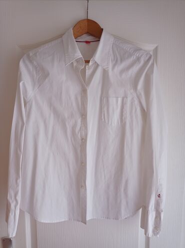 teksas košulja ženska: Esprit, XL (EU 42), Polyester, Single-colored, color - White