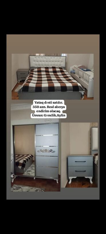 qapi evi: Yataq dəsti satılır. 350 azn. Real alıcıya endirim olacaq. Ünvan