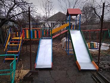 скаты: Детские горки! Блочная двух скатная горка! Разноуровневые скаты! — 3