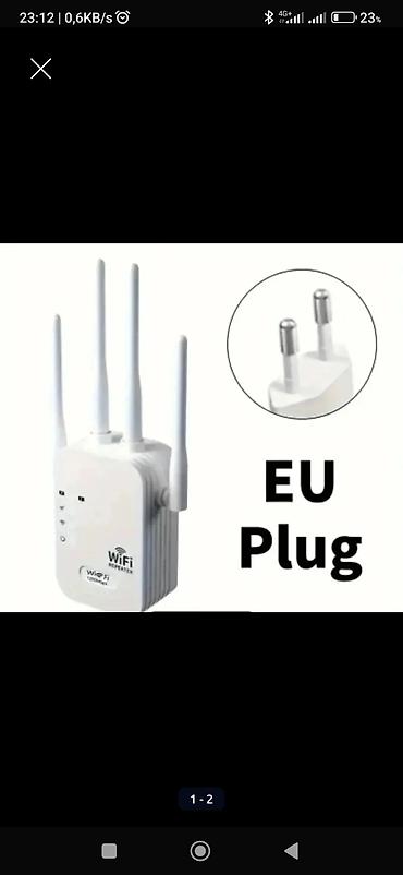 wifi anten: Wi‑Fi gücləndirici / mesafə artıran (EU plug) - 2.4 GHz və 5G — 1