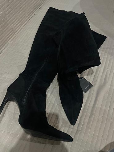 Сапоги: Сапоги, 41, Zara, Новый, цвет - Черный, Бесплатная доставка, Самовывоз, Платная доставка — 3