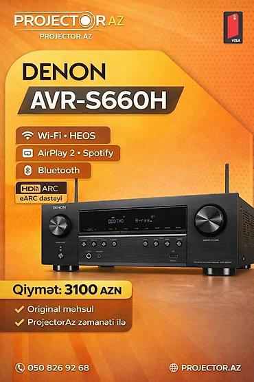 hdmi extender: DENON AVR-S660H AV-receiver - Wi‑Fi və HEOS çoxotaqlı yayım dəstəyi - — 1