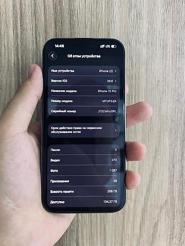 a17: IPhone 15 Pro, Б/у, 256 ГБ, Natural Titanium, Коробка, В рассрочку, 85 % — 6