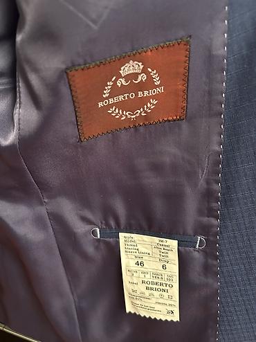 Костюмы: Мужской костюм, S, Brioni, Б/у, цвет - Синий, Платная доставка, Самовывоз — 2