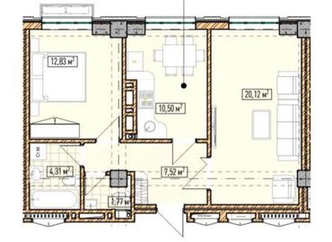 Продажа квартир: 2 комнаты, 60 м², Элитка, 2 этаж, ПСО (под самоотделку)