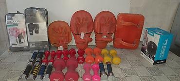 İdman və istirahət: Fitnes və boks üçün komplekt inventar Tərkib: - Müxtəlif çəkilərdə — 5