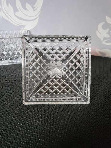 Ostalo posuđe: Bombonijera vintaz,nova pun rad staklena. Bombonijera,posuda za — 11