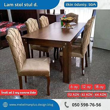 ay: Qonaq otağı üçün, Yeni, Açılan, Kvadrat masa, 6 stul — 7