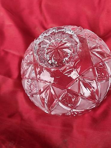 Вазы: БОГЕМИЯ Хрустальная ваза с глубокими гранями и классической алмазной — 10