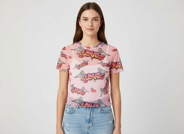bonprix t shirty z cekinami: Bershka, Women`s T-shirt, size S