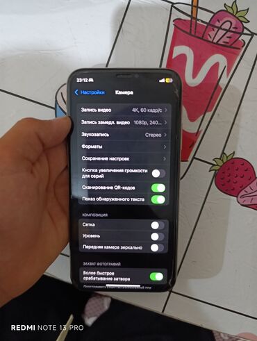 о номере телефона: IPhone Xs, Колдонулган, 256 ГБ, Заряддоочу түзүлүш, Коргоочу айнек, Кабель, 74 %