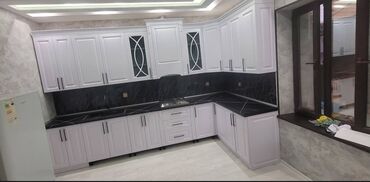 Sifarişlə mətbəx mebeli: Sifarişlə mətbəx dəsti, Özü çəkən petlələr, Sadə laminat, Pulsuz çatdırılma — 2