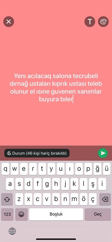 Inzibati heyət: Pedikur ustası. Təcrübəli. Yerin icarəsi