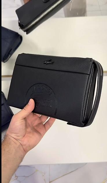 Çantalar: Lacoste kişi əl çantası - Material: teksturələnmiş sintetik dəridən — 6