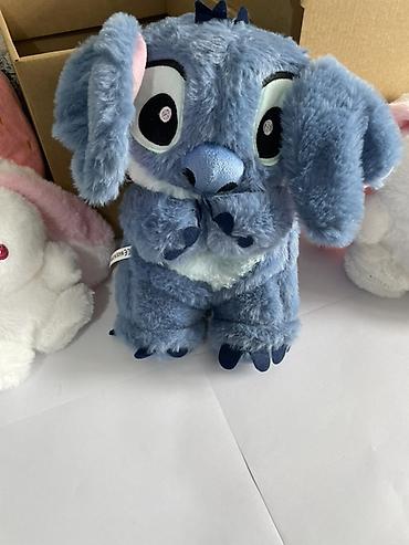 Игрушки: Мягкая игрушка «Синий стич» Имитирование дыхания и жёлтая подставка — 2