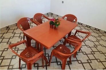 Sifarişlə bağ üçün masa və oturacaq dəstləri: Stol 4 neferlik 80x80 sade model. 85 azn stol 6 neferlik 80x140. 145 — 4