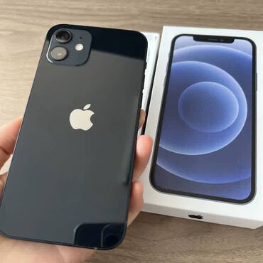 телефоны айфон цены: IPhone 12, Колдонулган, 128 ГБ, Кара, 81 %