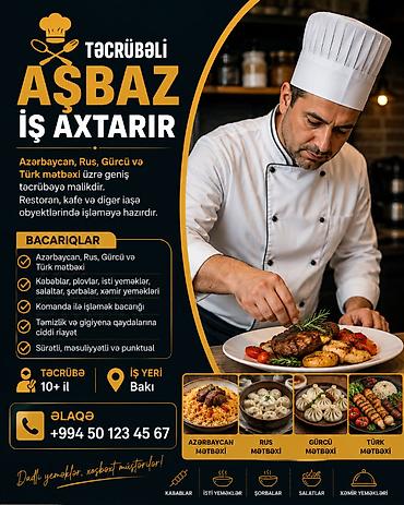 məscid şəkilləri çəkmək: Təcrübəli aşbaz iş axtarır İxtisaslaşma: - Azərbaycan, Rus, Gürcü və — 1