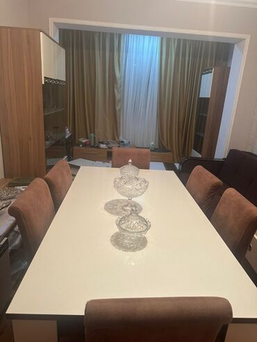 кухонные стулья: Qonaq otağı üçün, Yeni, Açılan, Kvadrat masa, 12 stul