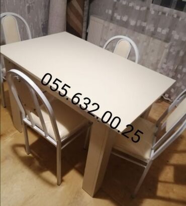 Sifarişlə masa və oturacaq dəstləri: Kvadrat masa, Mətbəx üçün, Dəhliz üçün, Eyvan üçün, 4 nəfər, Açılmayan, Azərbaycan, Zəmanətli — 9