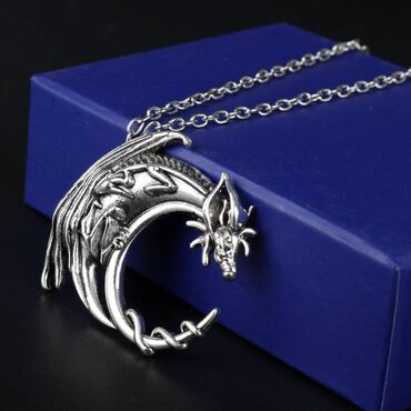 цепочка мужская серебро цена: Ожерелье ( цепочка) с подвеской в виде спящего дракона, длина