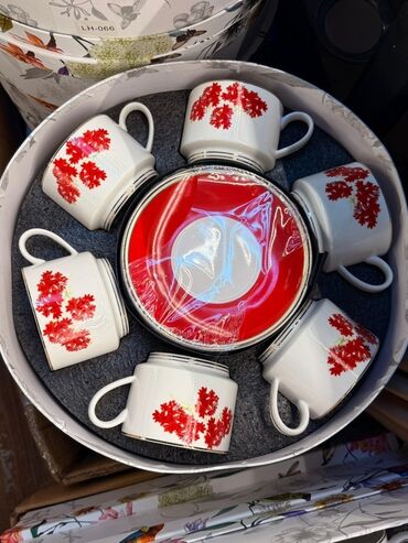 Çay dəstləri və servizlər: Çay dəsti, rəng - Ağ, Farfor, 6 nəfərlik — 12