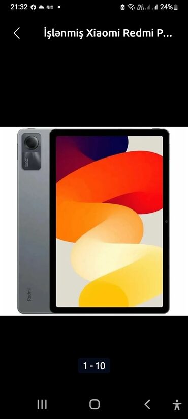 Kompüter və noutbuk aksesuarları: Xiaomi Redmi Pad planşeti güclü prosessor və yüksək keyfiyyətli