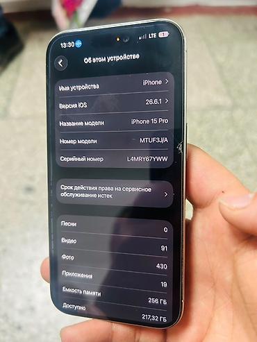true: IPhone 15 Pro, 256 ГБ, цвет светло‑серый (Titanium) - Модель: iPhone — 2