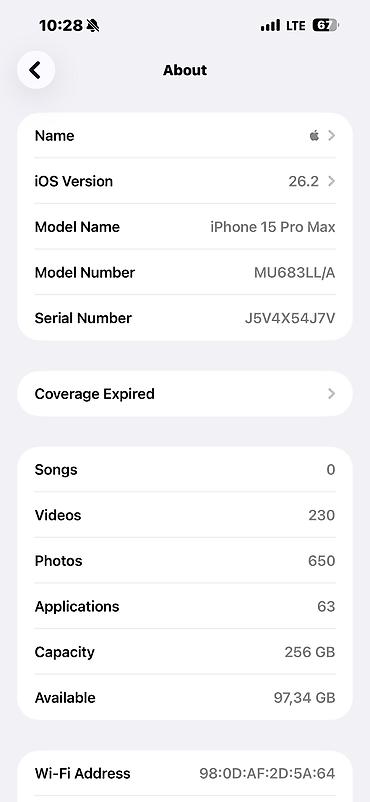 Apple iPhone: IPhone 15 Pro Max, Б/у, 256 ГБ, Natural Titanium, Чехол, Кабель, 87 % — 12