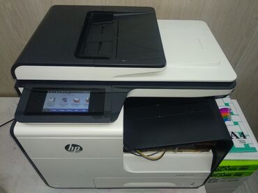 Торговые принтеры и сканеры: Цветной Принтер мфу HP PageWide Pro MFP 477dw, б/у формат А4