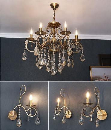 dorika muncuq: Çılçıraq, 6 lampa, Metal — 1