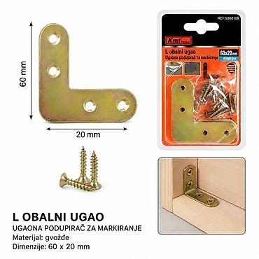 KMT L dvoredni tip ugaoni 60×20 mm – set od 4 kom Opis: - Ugaoni na lalafo.rs KMT L dvoredni tip ugaoni 60×20 mm – set od 4 kom Opis: - Ugaoni