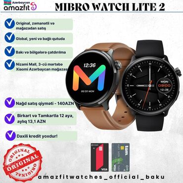 mi 11 pro: Xiaomi Mibro watch lite 2 smart saat, nağd satış 140azn. Birkart yaxud