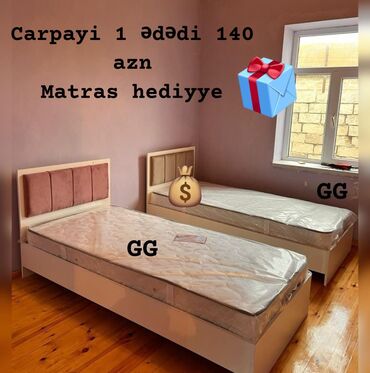 yataq carpayi: Çarpayı rəng seçimi var matras 🎁