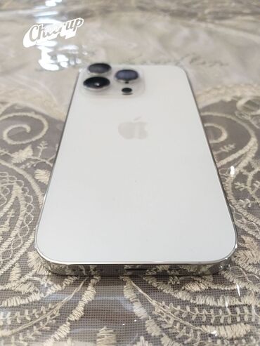 тент чехол: IPhone 14 Pro, Б/у, 256 ГБ, Белый, Защитное стекло, Чехол, 94 %