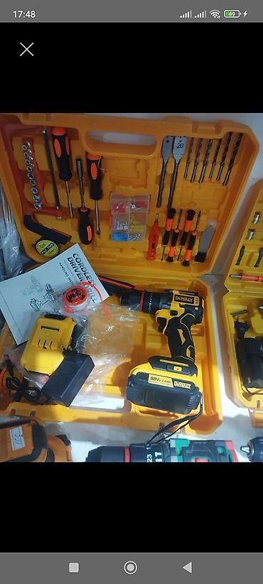 dewalt drel: Akkumulyatorlu vurucu/şurupka dəsti – çoxfunksiyalı, daşıma — 1