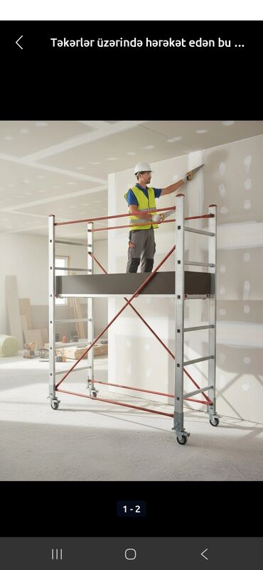 Nərdivanlar: Alüminium hərəkətli iskele (modul tip) - Material: yüngül və möhkəm — 4