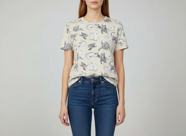 t shirty z lwem: T-shirt damski, rozmiar L