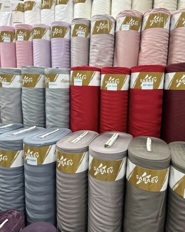 реалии: Сатиновая ткань-жаккард с жаккардовой полосой (сатин-страйп) Sabaev -