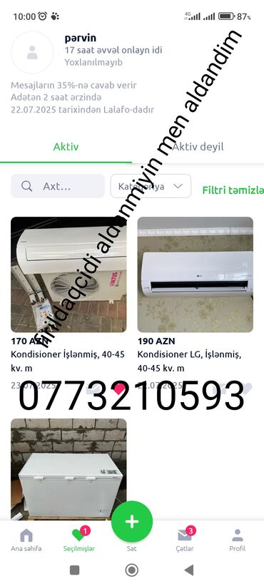 Şəxsi qulluq: Kondisioner 20-dən az kv. m, Kredit yoxdur