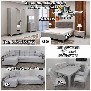 Düz görürsüz – Üçlü dəst (yataq otağı + künc divan + yemək dəsti) lalafo.az -da Düz görürsüz – Üçlü dəst (yataq otağı + künc divan + yemək dəsti)