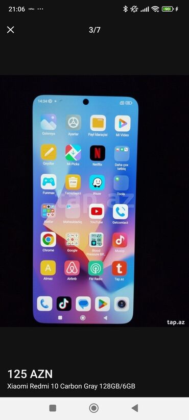 redmi 10 a qiymeti: Xiaomi Redmi 10, 128 GB, rəng - Göy, 
 Barmaq izi