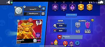 qızıl boyunbağı: Brawl Stars hesabı – yüksək səviyyəli oyun profili - Kupa yolu: 44 — 1