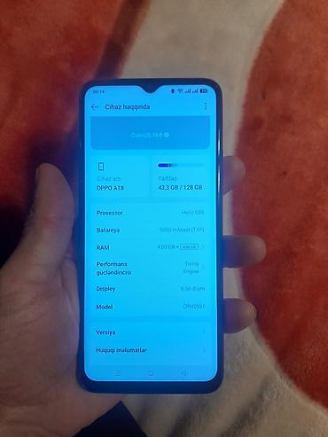 nar nomreler kataloqu: Oppo A18, 128 GB, rəng - Qara, İki sim kartlı — 4