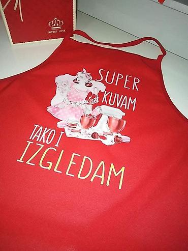 Kuhinjski tekstil: Kecelje personalizovane sa štampom po zelji. Kecelje u živim bojama — 1