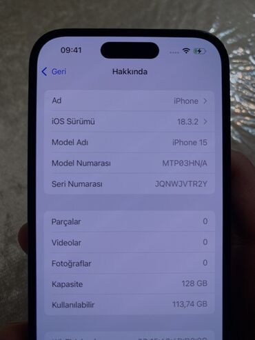 Apple iPhone: IPhone 15, 128 GB, Qara, Face ID — 9